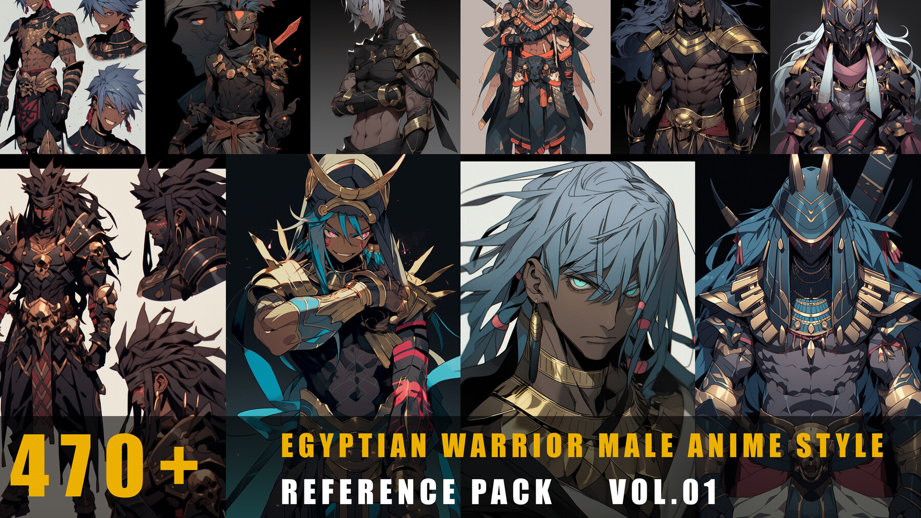 ArtStation - 360+ Original King Male Anime Style - References Pack Vol.05