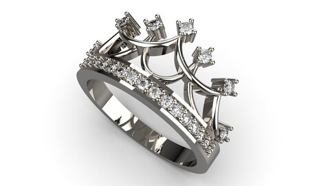 Crown jewelry ring