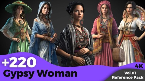 +220 Gypsy Woman Character Concept(4K)