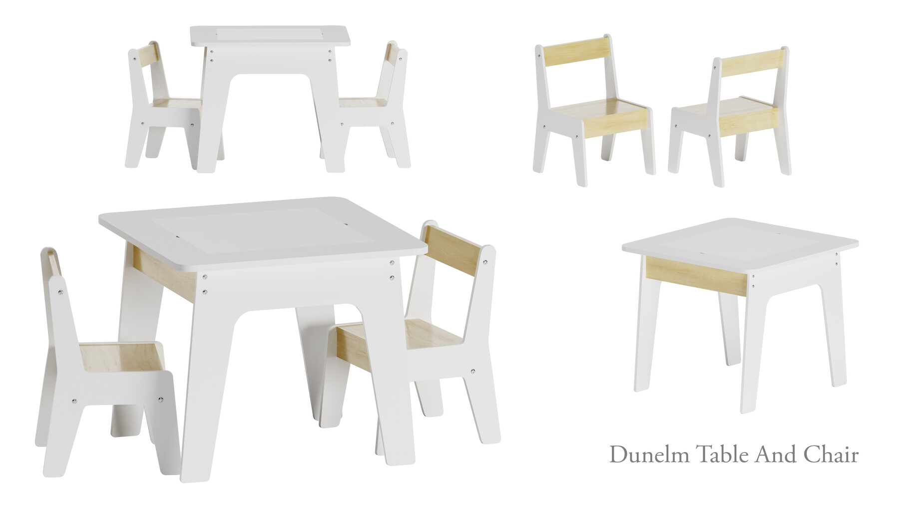 Kids table and top chairs dunelm