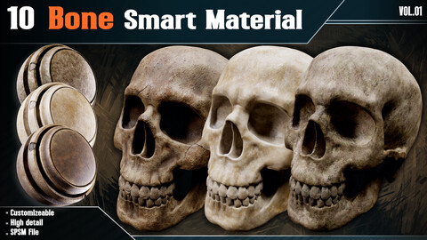 10 High Detail Bone Smart Material - Vol.01