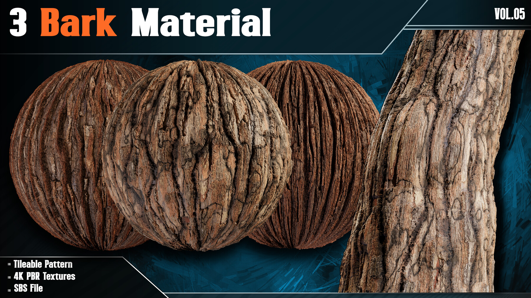 4k Pine Bark Material 03 Texture