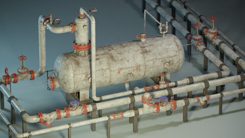 Industrial Vessel Separator PBR Game Ready