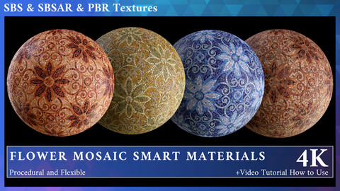 FLOWER MOSAIC SMART MATERIAL 4K