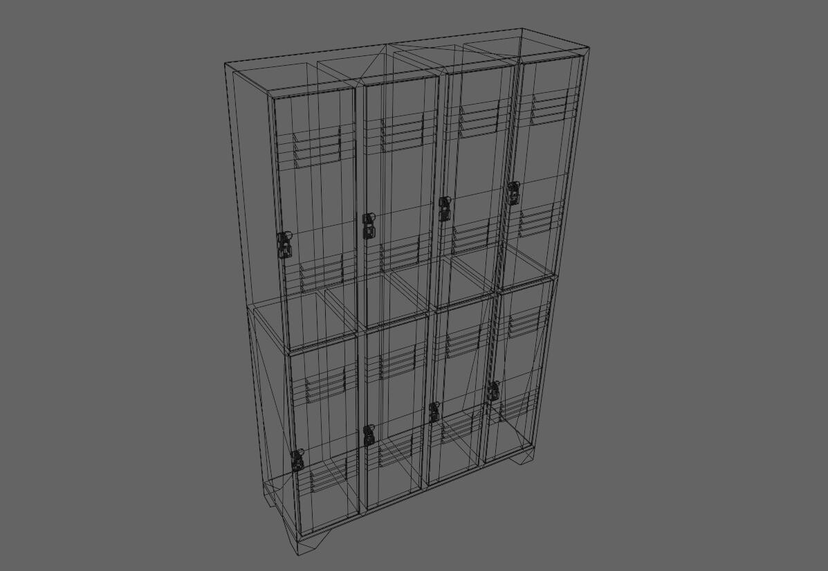 ArtStation - Steel Cabinet for Locker Room - Armario de lata ...