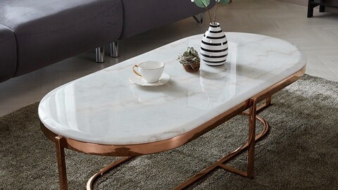 Rose Gold Sofa Living Room Table