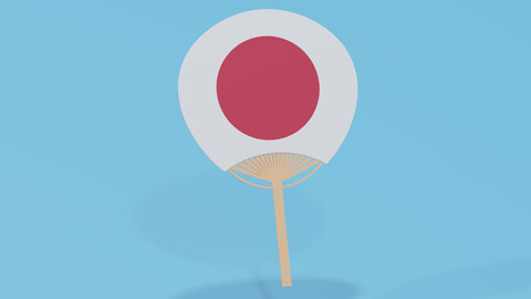 Japanese Hand Fan 3D model