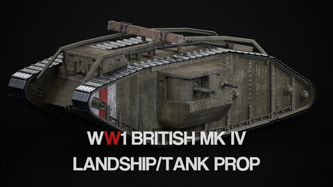 ArtStation - WWI British Mark V Tank - Black Bess