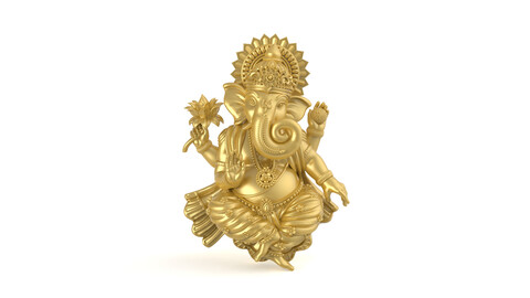 Ganesh 3dprint model file | ganesha model file | ganapati | ganesha jewelry file