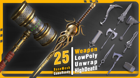 25 Weapon Base Mesh VOL-03