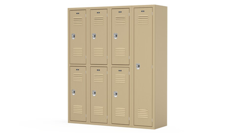 School College Gym Military Locker 3D Model