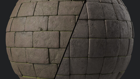 Stone Wall Materials 60- By Sbsar Pbr 4k Seamless