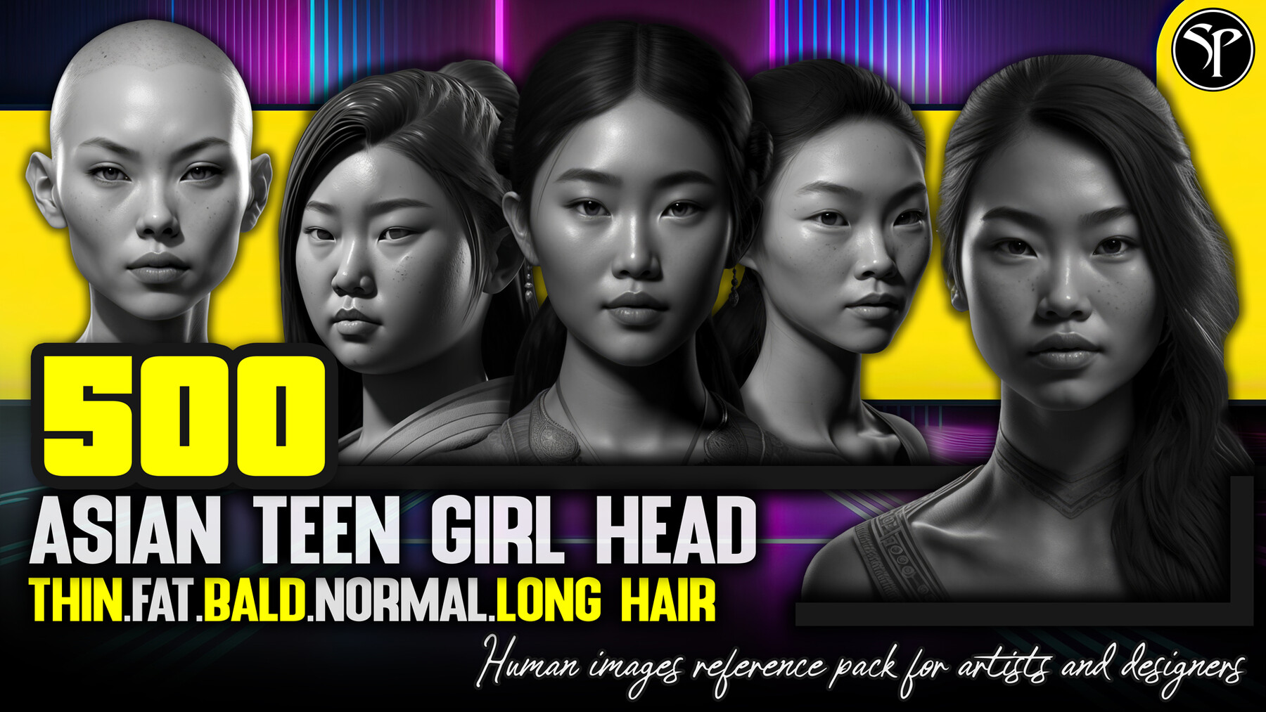 ArtStation - 500 Asian Teen Girl Head - 4K Reference Image Pack - Vol 20 |  Artworks