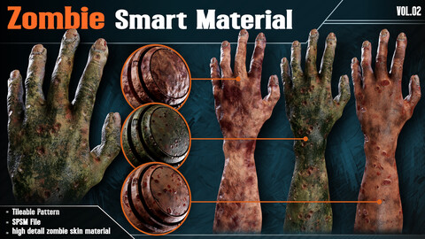 10 Zombie Smart Material - Vol.02 + 1 Free Sample