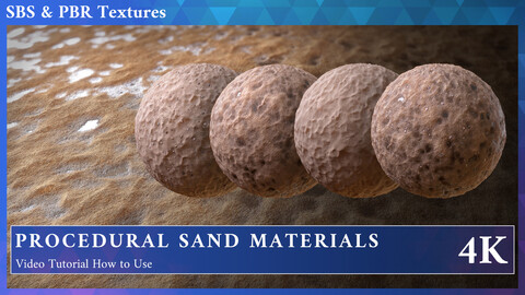 PROSEDURAL SAND MATERIALS 4K TEXTURES