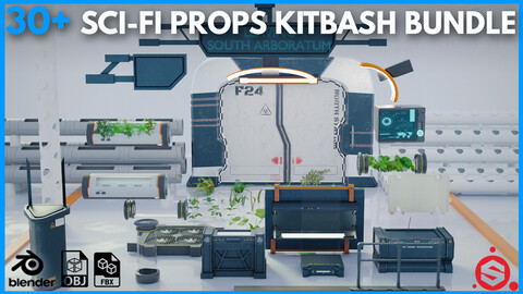 30+ Sci-Fi Props Kitbash set