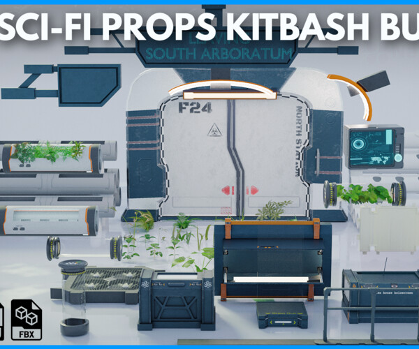 ArtStation - 30+ Sci-Fi Props Kitbash Set | Resources