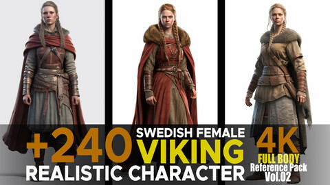 +240 Swedish Female Viking(Realistic Character) Vol.02