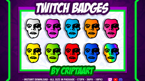 Twitch Badges | Bit Badges | Pazuzu | The exorcist | Horror Movie | Halloween