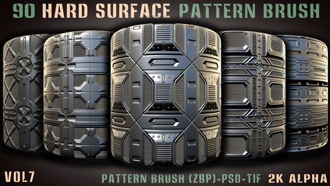90 Hard Surface Pattern Alpha Brush-vol7