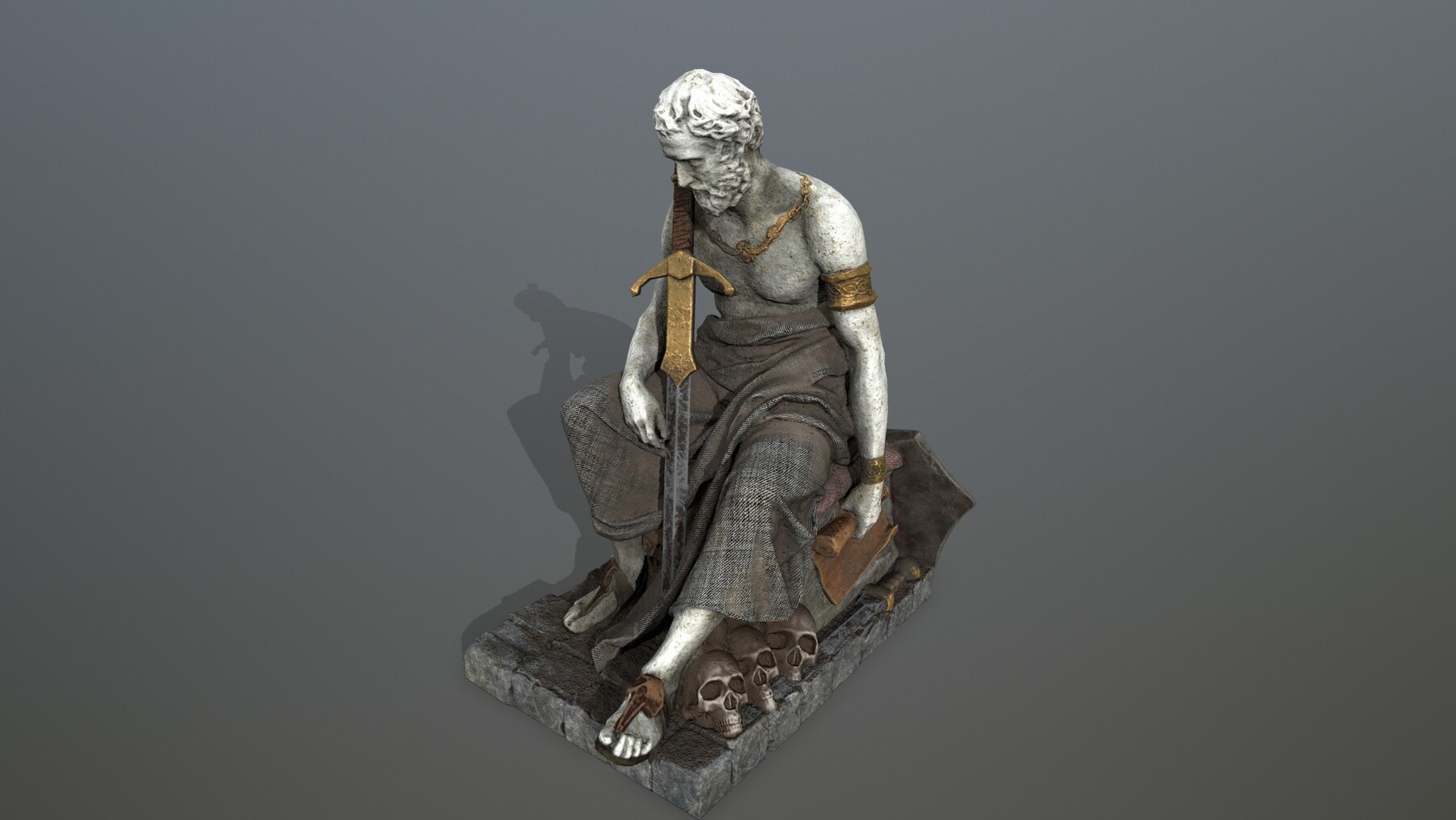 ArtStation - Man Statue | Game Assets