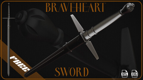 Braveheart Sword  OBJ+STL