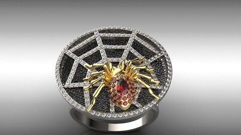 ring Spider (3D model for 3D printing and CNC)