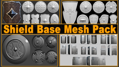 60+ Shield Base Mesh Pack