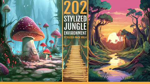 202 Stylized Jungle Environment References