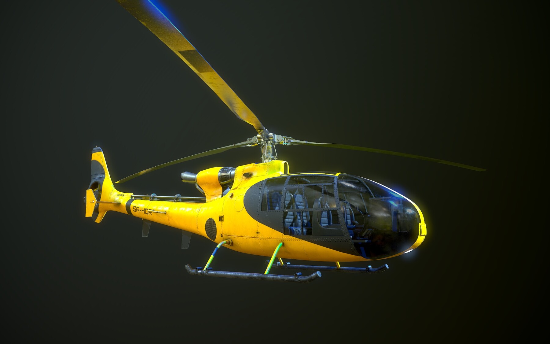 ArtStation - Helicopter SA340 Gazelle | Resources