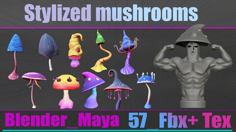 Stylized_Mushrooms