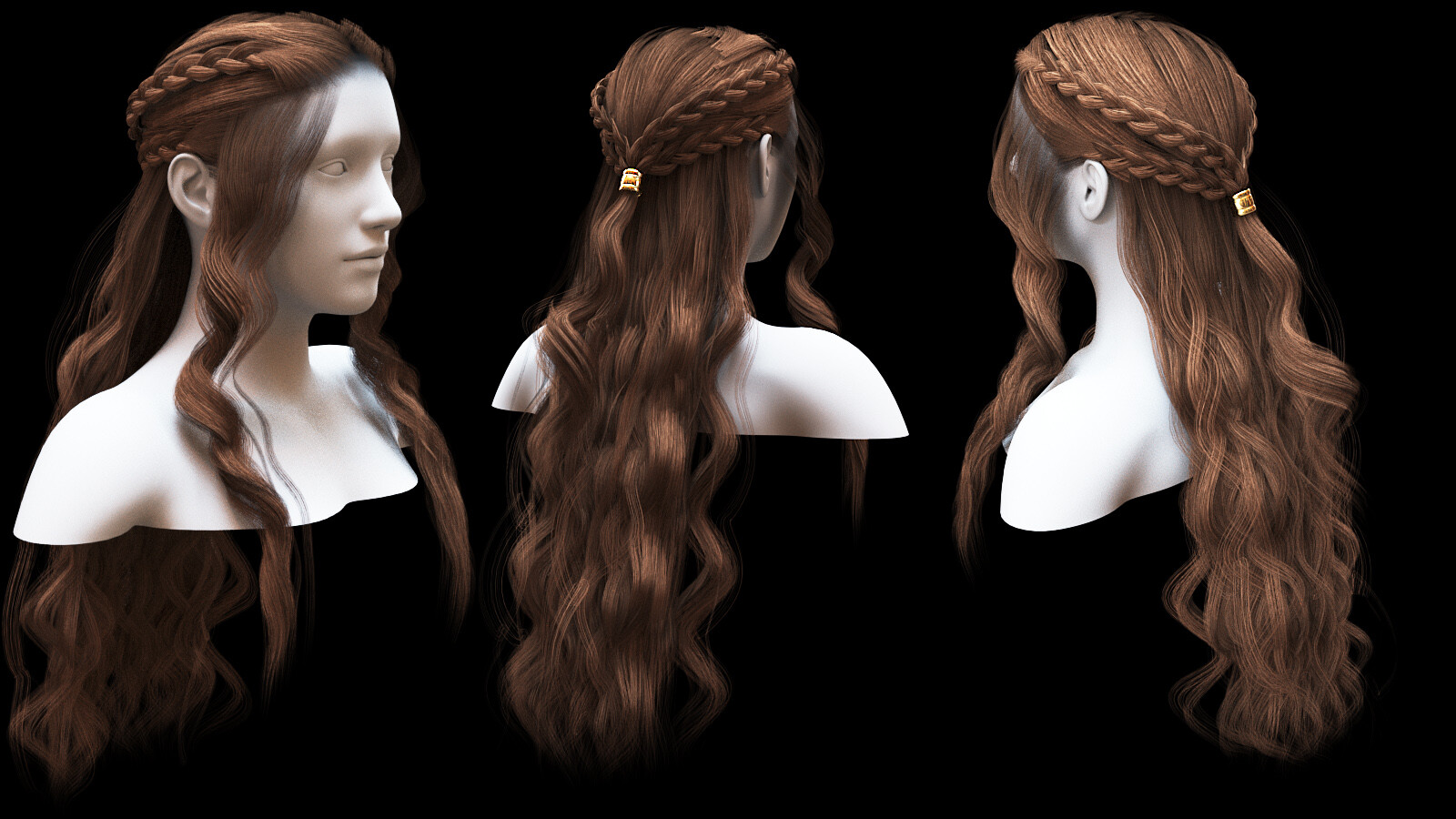 ArtStation - Low Poly game ready haircard bundle vol6 (max fbx obj ...