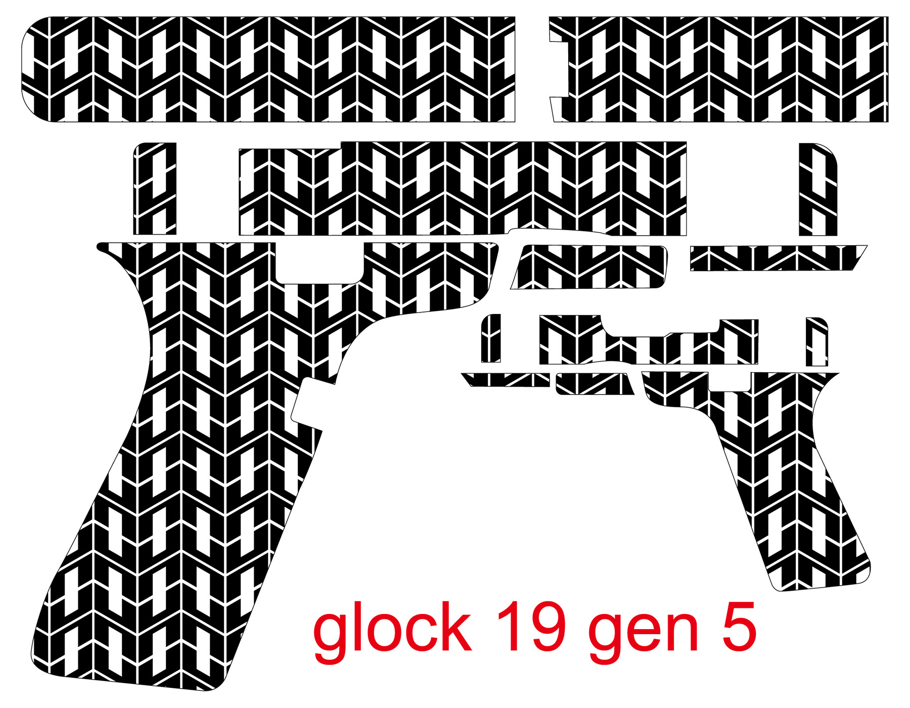 ArtStation - Glock 19 gen 5 Abstract Patterns Vector engraving design