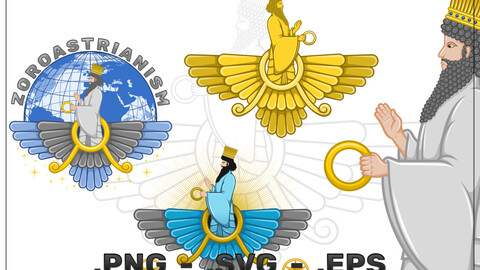 Faravahar Symbol Vector Design