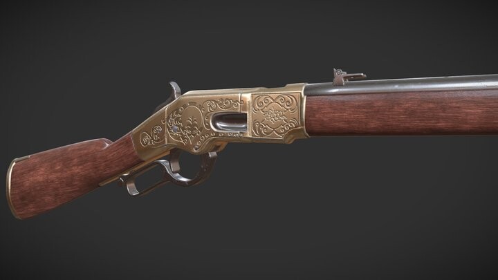 ArtStation - Carabine - Winchester 1866 | Game Assets