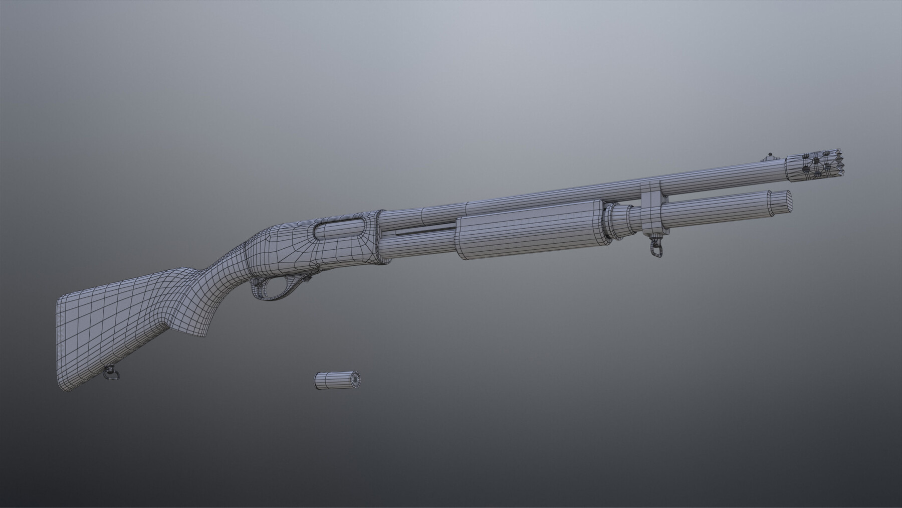 Artstation Remington 870 Shotgun Game Assets