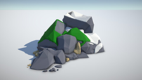 Low poly rocks | Multiple variants