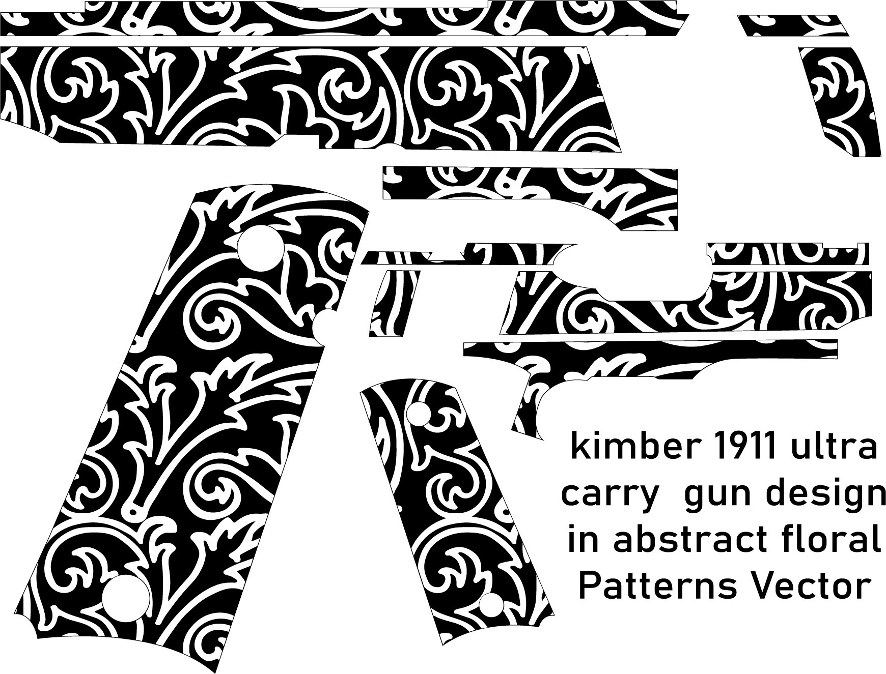ArtStation - Kimber 1911 ultra carry 3 Hand Gun gun grips engraving ...