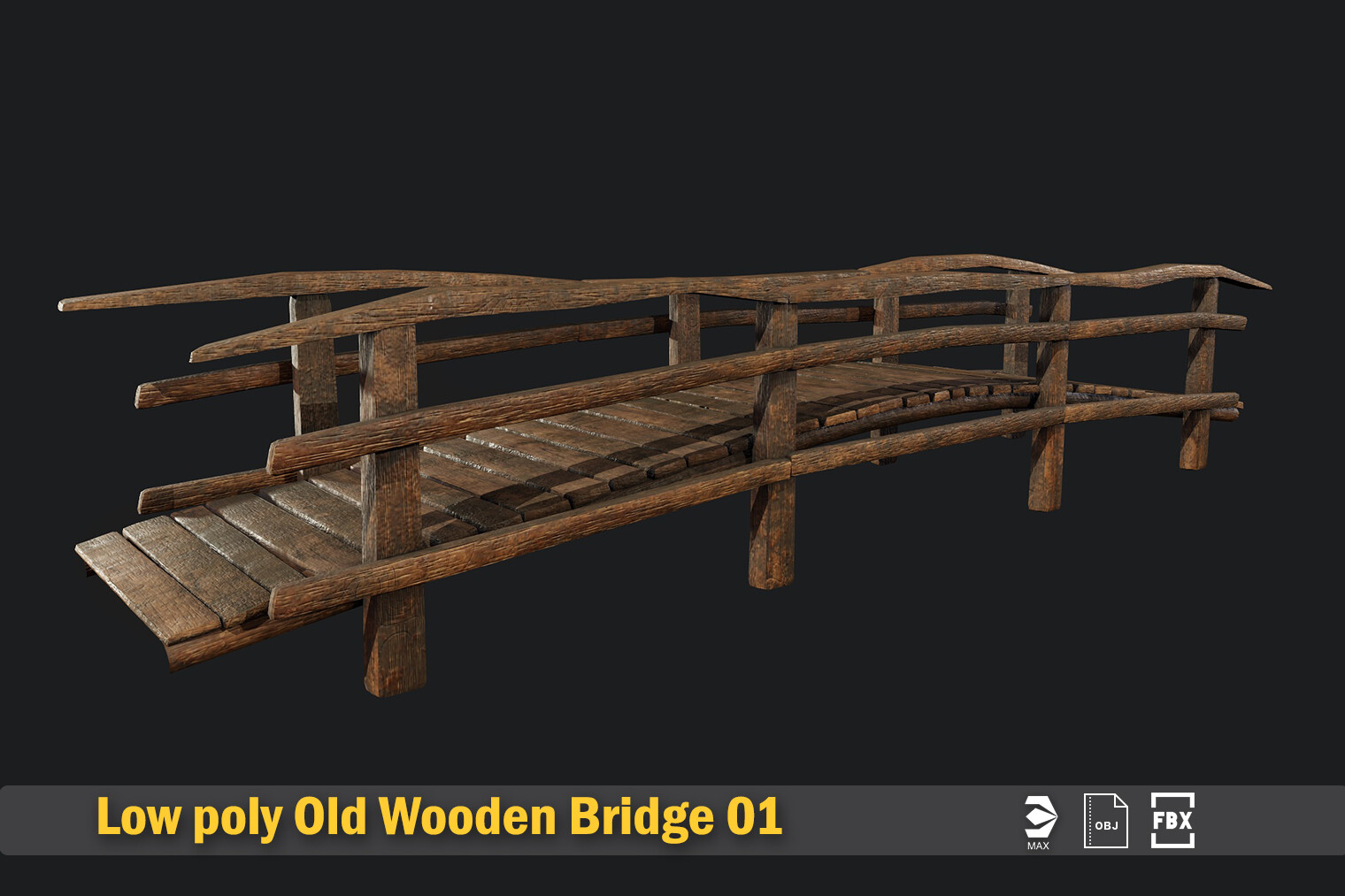 Artstation - Old Wooden Medival Bridge 01 