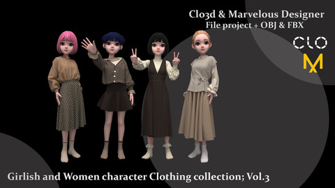 Women Character Clothing Collection Vol.3