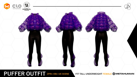 Metahuman Female Puffer Outfit