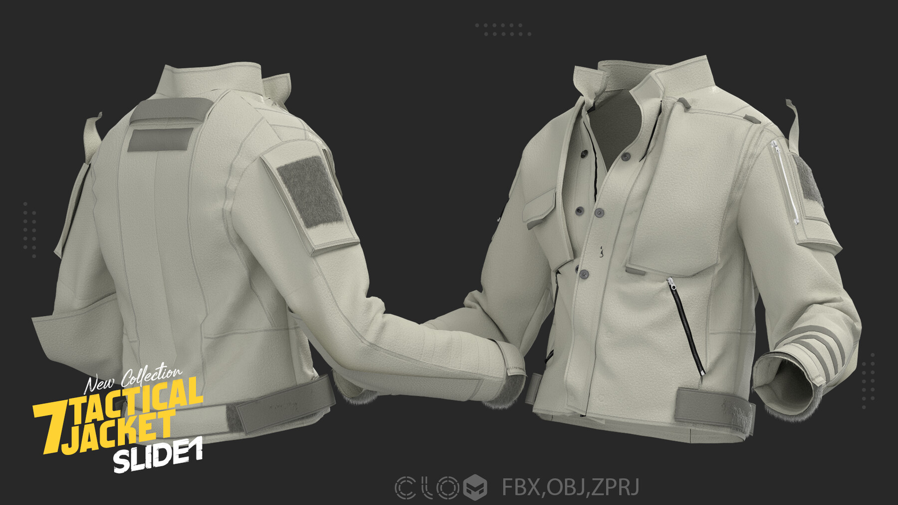 ArtStation - 7 models of man's jacket tactical/ marvelous & clo3d / OBJ ...