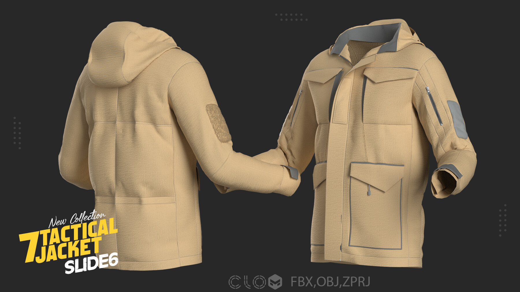 ArtStation - 7 models of man's jacket tactical/ marvelous & clo3d / OBJ ...