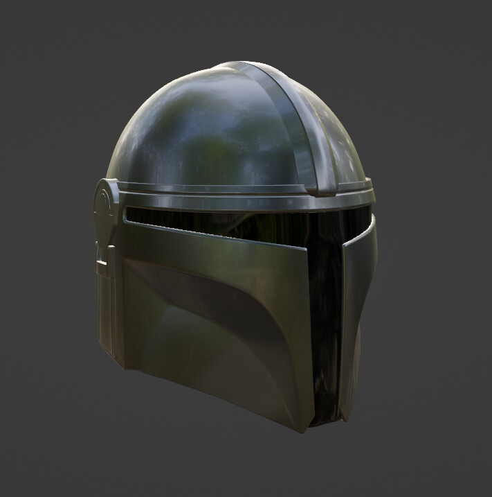 ArtStation - A Mandalorian helmet on display 3D print model | Resources