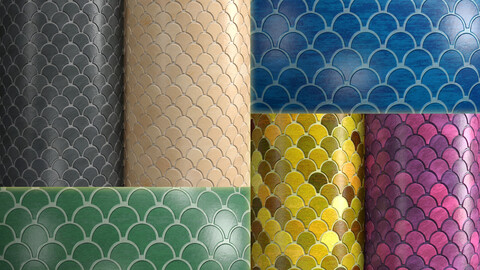 Fish scale Tile Collection Materials VOl.1