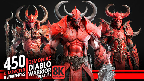 450 Demoniac Diablo Warrior Creature - Character References | 8k Res