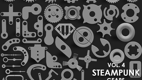 Steampunk Gears IMM Brush Pack 50 in One Vol 4