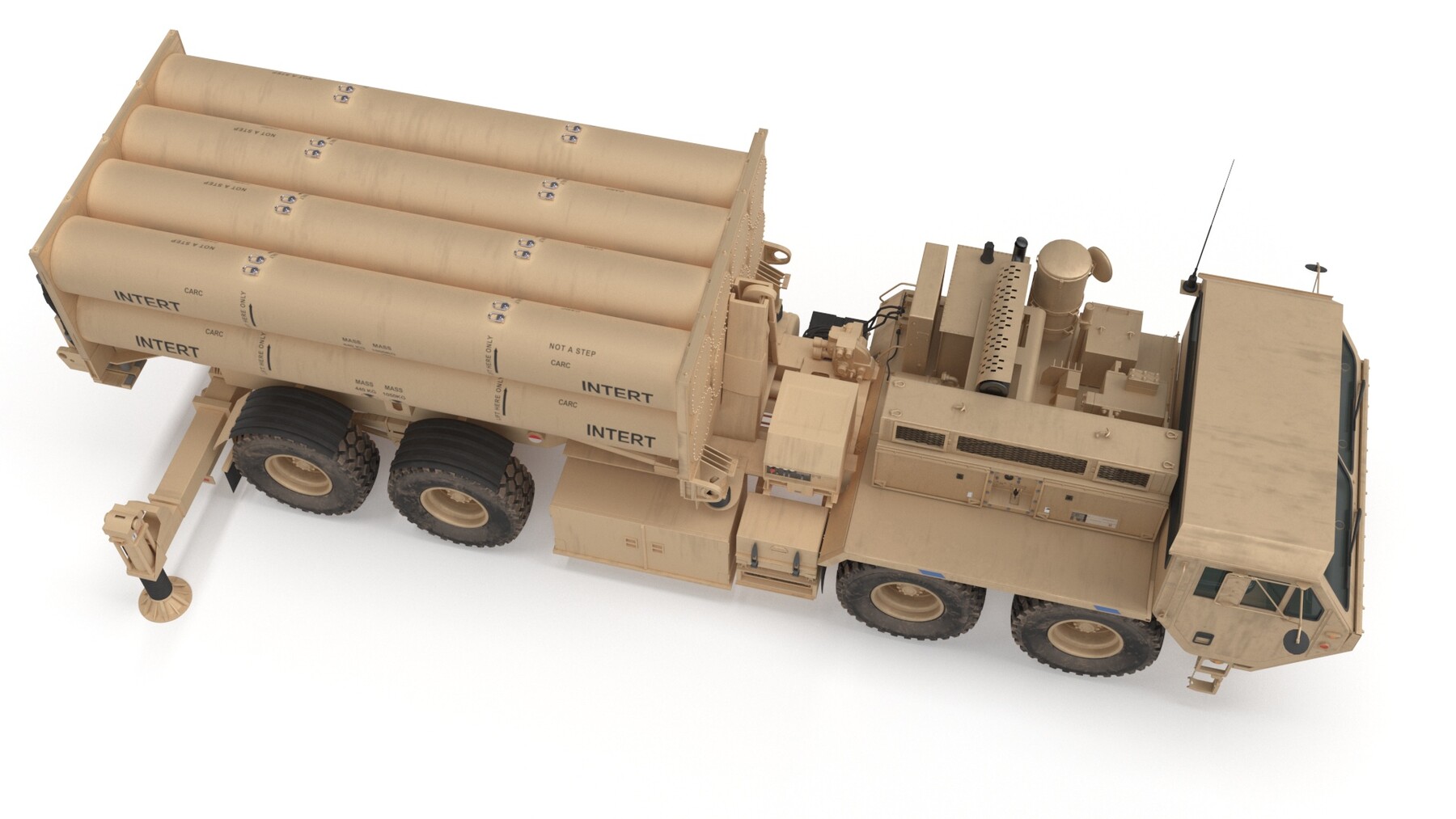 ArtStation - US Mobile Anti-Ballistic Missile System THAAD 3D Model ...