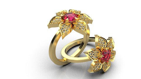 Ladis Flower Ring