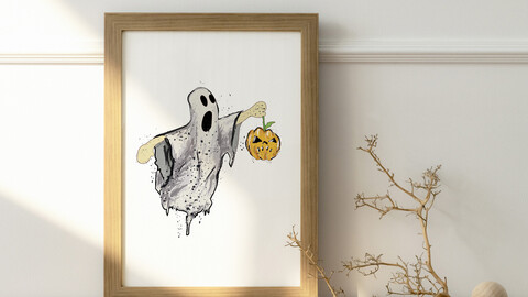 Midnight Enchantment: The Pumpkin-Loving Ghost